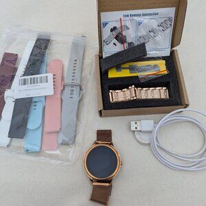 Fossil Women's Gen 5E 42mm Stainless Steel Touchscreen Smartwatch with Alexa, Sp